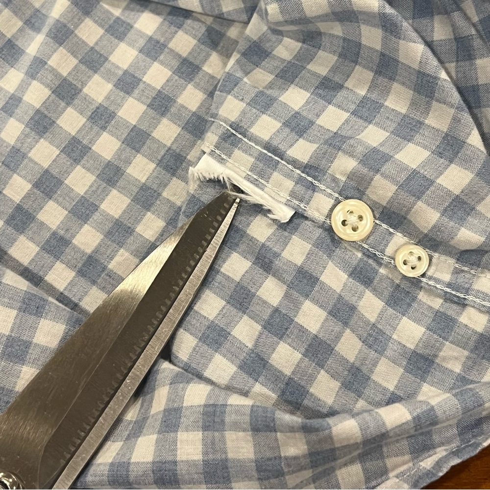 J.Crew Men’s Secret Wash Slim Fit Cotton Poplin Shirt Blue Plaid XL Preppy - Picture 13 of 16